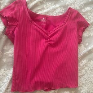Pink Hollister short sleeve